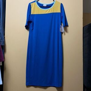 🆕 LULAROE JULIA BLOCK DRESS NEW LARGE